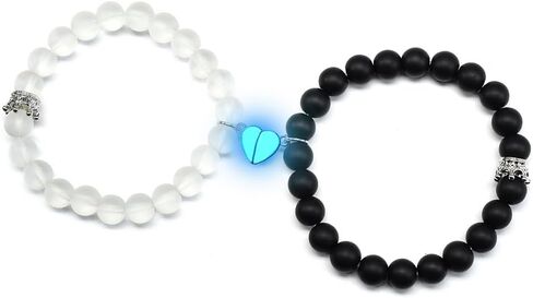 Matching Bracelets for Couples Best Friends Bff, Matching Spider Kitty Bracelet Halloween Christmas Birthday Jewelry Gifts for Women Teen Girls Bestie Gf Bf（luminous） in Kuwait