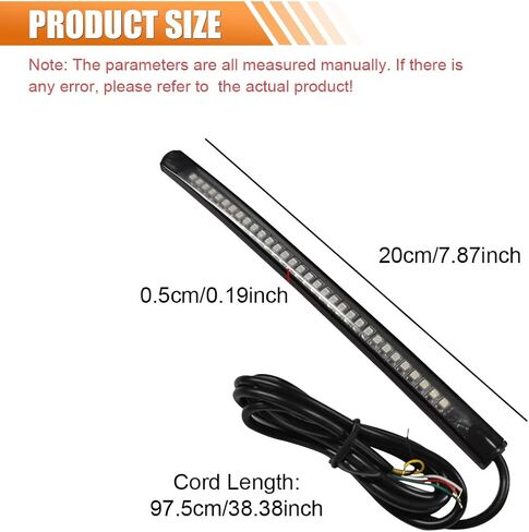 مصباح فرامل ذيل LED Universal LED ، 8 بوصة مرنة LED LED LED بار رخصة طلاء ، وضوء فرامل دراجة نارية مقاومة للماء ، وأضواء LED للسيارة للربو ، والدراجات البخارية ، والطراد ، والطريق على الطرق الوعرة in Saudi Arabia