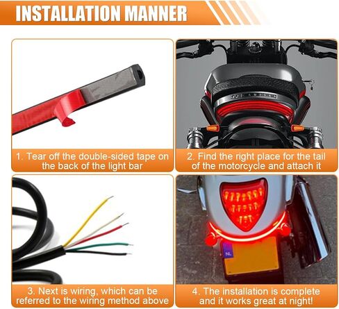 مصباح فرامل ذيل LED Universal LED ، 8 بوصة مرنة LED LED LED بار رخصة طلاء ، وضوء فرامل دراجة نارية مقاومة للماء ، وأضواء LED للسيارة للربو ، والدراجات البخارية ، والطراد ، والطريق على الطرق الوعرة in Saudi Arabia