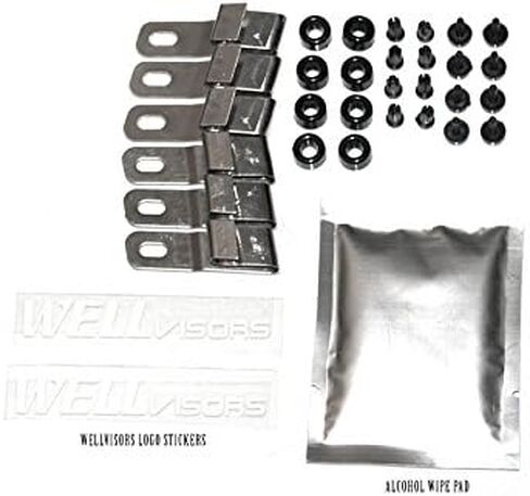 WellVisors Window Visors Wind Deflectors Compatible with Mercedes-Benz 2013-2019 GL-Class X166 with Chrome Trim Rain Guards 3-847MB006 in Saudi Arabia
