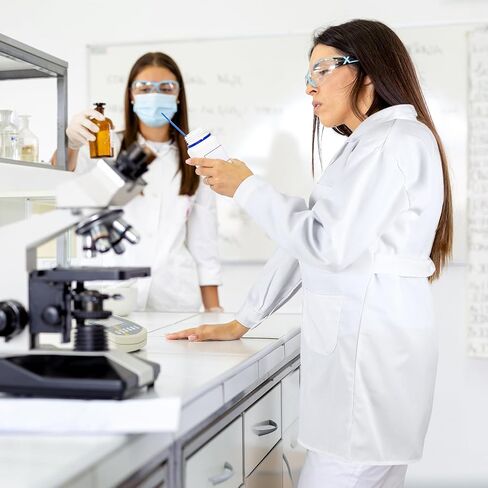 2 PCS معاطف Universal Lab للنساء المرصعين 33 "أبيض باحفي المعطف المعطف سترة لدبي ممرضة in Saudi Arabia