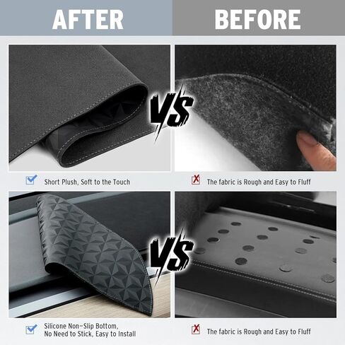 2024 Model 3 Highland Anti-Slip Rubber Dashboard Cover/Mat - Leather Surface 3D Integrated, Dustproof, Anti-Glare in Kuwait