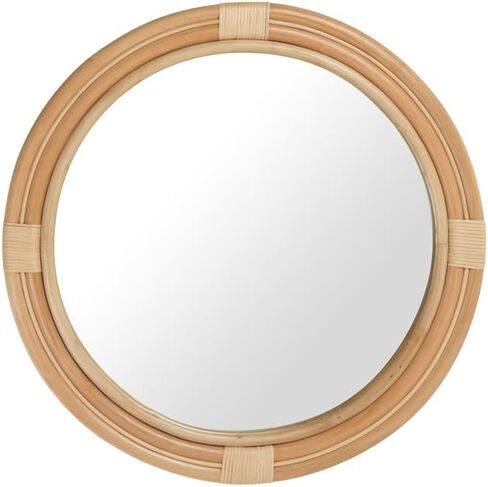 Kouboo Nautical Decorative Wall Mirror in Rattan, Handmade, Round Mirror, Living Room, Bedroom, Bathroom, Home Decor, Boho, Tropical in Saudi Arabia