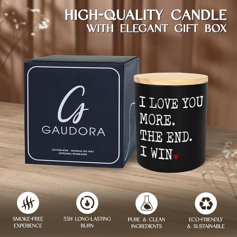 Anniversary Wedding Gifts for Women Men - I Win Long Lasting Vanilla Lavender Scented Candle 10 oz - Christmas Birthday Gifts for Him Her, Couple Gift for Boyfriend Girlfriend Husband Wife in Saudi Arabia