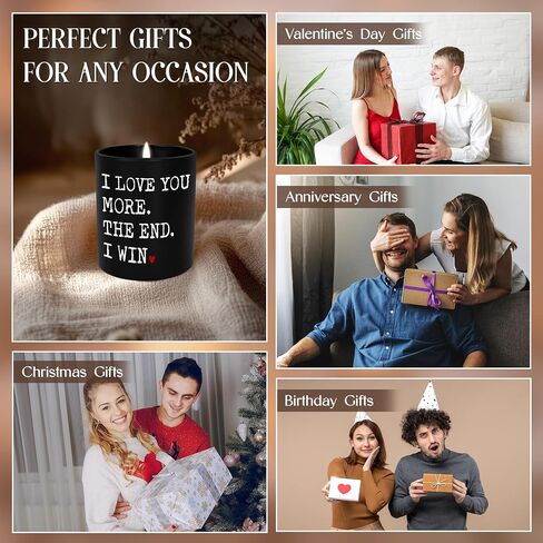 Anniversary Wedding Gifts for Women Men - I Win Long Lasting Vanilla Lavender Scented Candle 10 oz - Christmas Birthday Gifts for Him Her, Couple Gift for Boyfriend Girlfriend Husband Wife in Saudi Arabia
