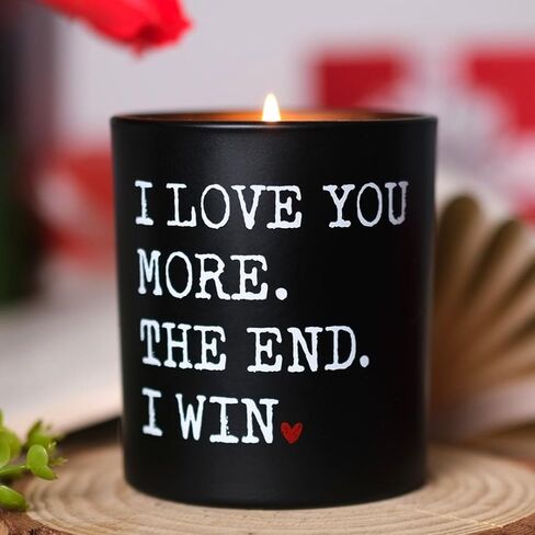 Anniversary Wedding Gifts for Women Men - I Win Long Lasting Vanilla Lavender Scented Candle 10 oz - Christmas Birthday Gifts for Him Her, Couple Gift for Boyfriend Girlfriend Husband Wife in Saudi Arabia