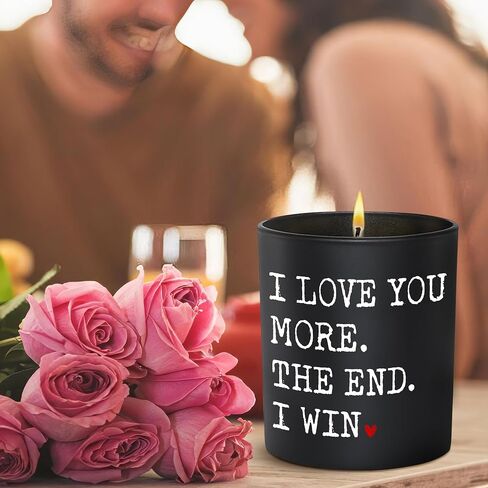 Anniversary Wedding Gifts for Women Men - I Win Long Lasting Vanilla Lavender Scented Candle 10 oz - Christmas Birthday Gifts for Him Her, Couple Gift for Boyfriend Girlfriend Husband Wife in Saudi Arabia