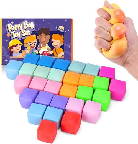 36pcs مكعب الإجهاد المتغير للألوان-كرات تخفيف الإجهاد الناعمة القابلة للضغط للاسترخاء والأعمار ومثالية للحفلات والمنزل والفصول الدراسية والاستخدام المكتبي والتصميم البطيء المتجول والمحمول in Kuwait