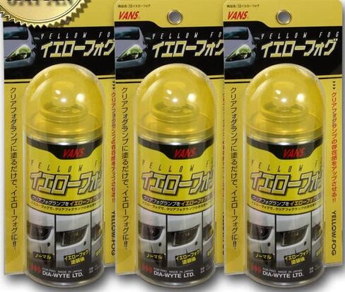3 Pack Vans 110ML JDM Yellow Tint Lens Color Spray Paint Can for Headlights Fog Lights Corner Lamps Bumper Light in Kuwait