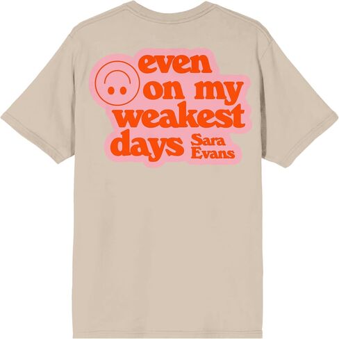 Sara Evans A Little Bit Stronger Women's Natural Crew Neck Short Sleeve T-Shirt in Saudi Arabia
