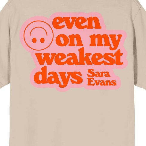 Sara Evans A Little Bit Stronger Women's Natural Crew Neck Short Sleeve T-Shirt in Saudi Arabia