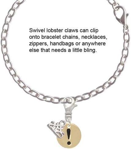 Delight Jewelry Goldtone Disc 1/2'' - Symbol - Silver-tone Clip on Charm with Mini Year 2025 in Kuwait