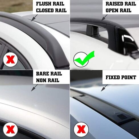 Otherya Car Roof Rack Cross Bars 52"Aero Thick Aluminum Universal Crossbars Roof Rack Adjustable Roof Cross Bars, Fits Most Vehicles with Flush Side Rails- 200 lbs Load Capacity in Saudi Arabia