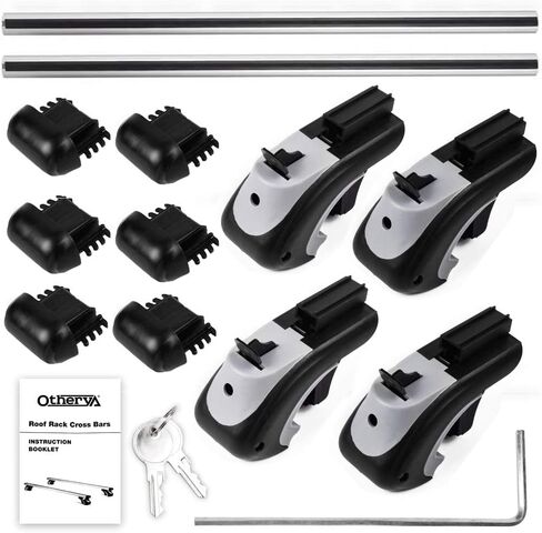 Otherya Car Roof Rack Cross Bars 52"Aero Thick Aluminum Universal Crossbars Roof Rack Adjustable Roof Cross Bars, Fits Most Vehicles with Flush Side Rails- 200 lbs Load Capacity in Saudi Arabia