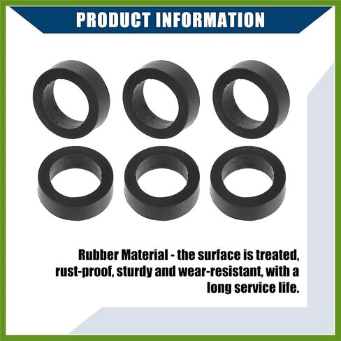 16636-0B010 Fuel Injector Seal O-Ring for Nissan Frontier 1999-2004 / Injector Lower Insulator/Durable / 6 Pcs Black Replace Parts Vehicle Components in Saudi Arabia