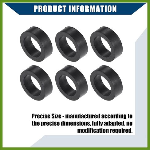 16636-0B010 Fuel Injector Seal O-Ring for Nissan Frontier 1999-2004 / Injector Lower Insulator/Durable / 6 Pcs Black Replace Parts Vehicle Components in Saudi Arabia