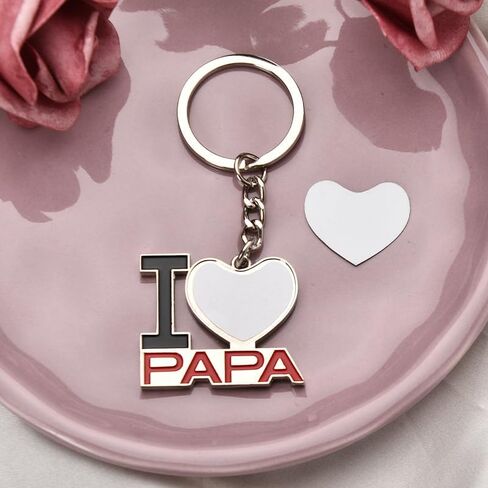 Fathers Mothers Day Gifts Keychain Papa Mama Photo Picture Key Chain Appreciation I Love You Birthday Gifts for Mom in Saudi Arabia
