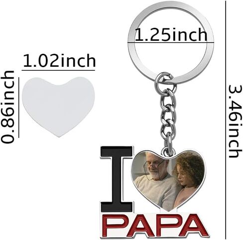 Fathers Mothers Day Gifts Keychain Papa Mama Photo Picture Key Chain Appreciation I Love You Birthday Gifts for Mom in Saudi Arabia