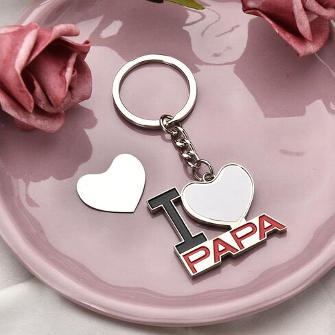 Fathers Mothers Day Gifts Keychain Papa Mama Photo Picture Key Chain Appreciation I Love You Birthday Gifts for Mom in Saudi Arabia