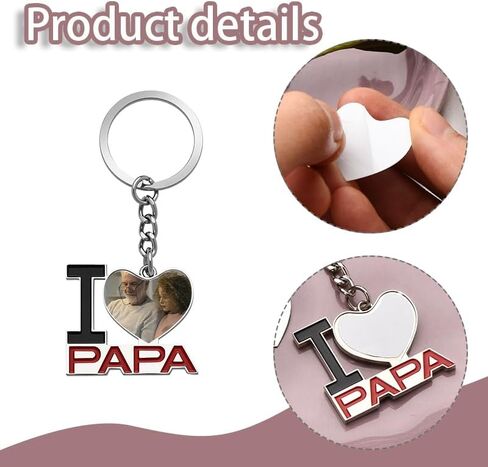Fathers Mothers Day Gifts Keychain Papa Mama Photo Picture Key Chain Appreciation I Love You Birthday Gifts for Mom in Saudi Arabia