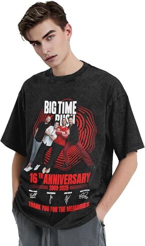 2025 Music Tourt Shirts Men Men Trendy Fashion Cotton Retro Top Black in Saudi Arabia