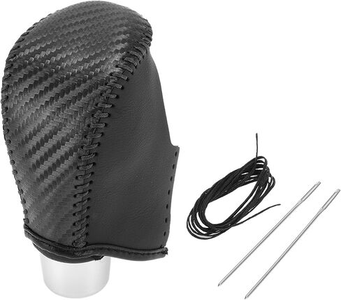 Gear Shift Knob Cover for Nissan Rogue 2017-2020 Anti-Slip Black Carbon Fiber Black Stick Shifting Handle Protector Faux Leather 1 Pc in Saudi Arabia