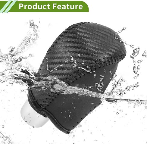 Gear Shift Knob Cover for Nissan Rogue 2017-2020 Anti-Slip Black Carbon Fiber Black Stick Shifting Handle Protector Faux Leather 1 Pc in Saudi Arabia