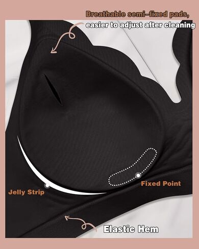 Woweny Deep v Bras for Women No Introndwire Wireless Push Up Bra Comfort Bralettes Seamless Bra Bra with Support in Kuwait