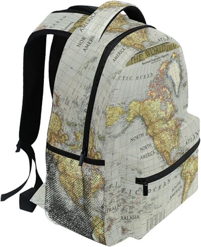 حقيبة ظهر Nander للسفر ورسم خريطة العالم وحقائب الكتب المدرسية وحقيبة الكمبيوتر المحمول وحقيبة الكلية للنساء والرجال والأولاد والبنات in Kuwait