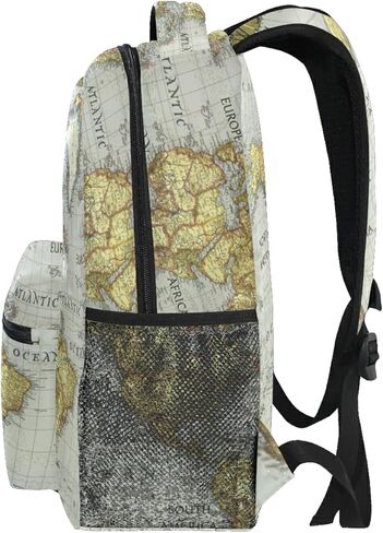 حقيبة ظهر Nander للسفر ورسم خريطة العالم وحقائب الكتب المدرسية وحقيبة الكمبيوتر المحمول وحقيبة الكلية للنساء والرجال والأولاد والبنات in Kuwait