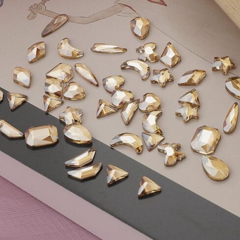 Canvalite 2518Pcs Rhinestones Nail Gems, 12 Styles 3D Glass AB Crystals Charms Shiny Multi Shape Flatback Nail Rhinestones for Nail Art with Picker and Tweezers for DIY Nail Art in Saudi Arabia