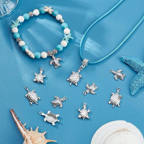 Sunnyclue 1 Box 100pcs Silver Starffish Charm 316 سحر البحر المصنوع من الفولاذ المقاوم للصدأ سحر المحيط شاطئ شاطئ الصيف هاواي لتصنيع المجوهرات سحر أقراط القلادة DIY الحرف اليدوية للنساء اللوازم البالغة in Saudi Arabia