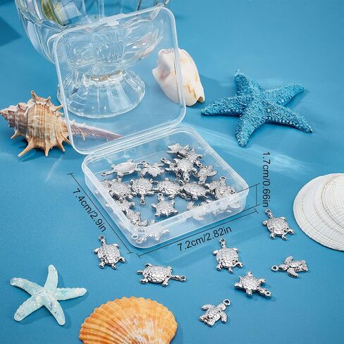 Sunnyclue 1 Box 100pcs Silver Starffish Charm 316 سحر البحر المصنوع من الفولاذ المقاوم للصدأ سحر المحيط شاطئ شاطئ الصيف هاواي لتصنيع المجوهرات سحر أقراط القلادة DIY الحرف اليدوية للنساء اللوازم البالغة in Saudi Arabia