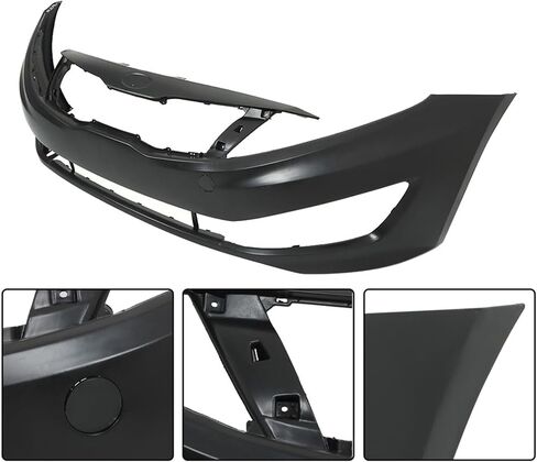 Front Bumper Cover Fascia Replacement for Kia Optima EX LX 2012 2013 with Tow Hook Hole KI1000161 865114C000 in Saudi Arabia