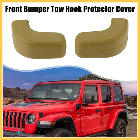 Car الأمامي الوفير هوك غطاء واقية ملاءمة لجيب Wrangler JK JL 2007-2022 - حزمة من 2 قطع استبدال Auto Beige in Saudi Arabia