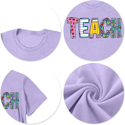 قمصان المعلمين للنساء: مضحك تعليم T Shirt Teacher Life Tees لطيف المعلمين هدايا قمم قمم in Kuwait