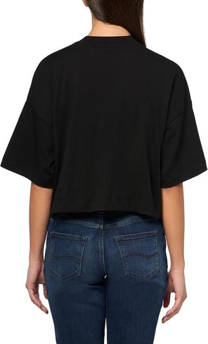HUGO Women's Stacked Logo Cropped T-Shirt in Saudi Arabia