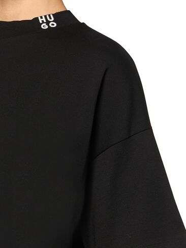 HUGO Women's Stacked Logo Cropped T-Shirt in Saudi Arabia