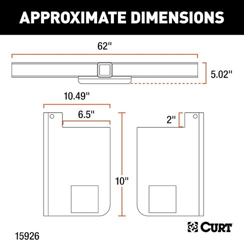 BKDK CURT 15926 Class 5 Weld-On Hitch, 2-1/2-Inch Receiver, 62-in Frames, 18" Drop in Saudi Arabia