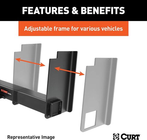 BKDK CURT 15926 Class 5 Weld-On Hitch, 2-1/2-Inch Receiver, 62-in Frames, 18" Drop in Saudi Arabia