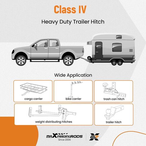 maXpeedingrods Class 4 Trailer Hitch, 2 Inch Receiver, Tow Hitch Receiver for Ford Transit 150 250 350 2015-2024, Direct Installation in Saudi Arabia