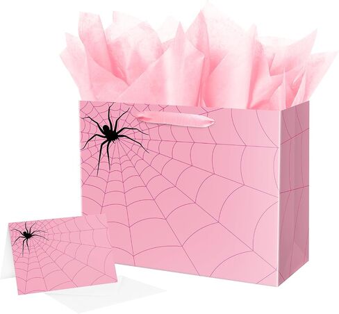 حقيبة هدايا ysmile Spider لـ Boy Black Red Design for Birthday Party Spider Decoration Web Web in Kuwait