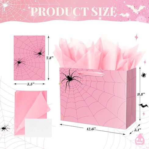 حقيبة هدايا ysmile Spider لـ Boy Black Red Design for Birthday Party Spider Decoration Web Web in Kuwait