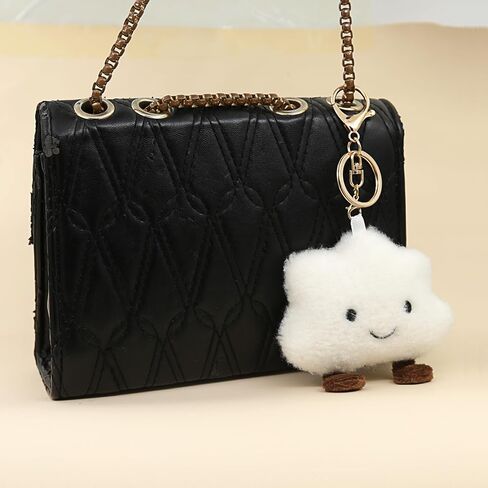 Cute Cloud Plush Keychain for Backpack, Kawaii Purse Bag Charms for Handbags Accessories Gift for Women in Kuwait