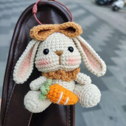 Women Plush Plush Bunny -keychain Gift - للحصول على حقيبة يد ، محفظة ، حقيبة تحمل على الظهر ، مفاتيح السيارات ، سحر الأكياس ، kawaii crochet funny keychain accessories in Saudi Arabia