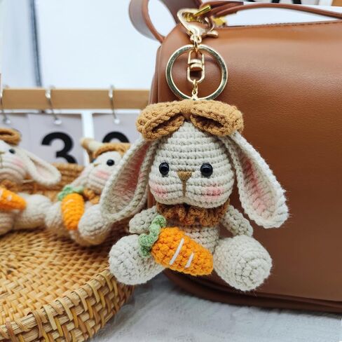 Women Plush Plush Bunny -keychain Gift - للحصول على حقيبة يد ، محفظة ، حقيبة تحمل على الظهر ، مفاتيح السيارات ، سحر الأكياس ، kawaii crochet funny keychain accessories in Saudi Arabia