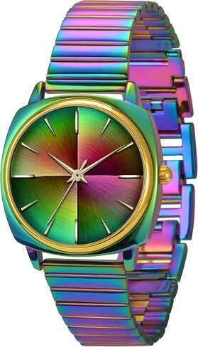 34MM Women Watch Square Watch Metal Bracelet Watch Easy to Read Waterproof Watch in Kuwait