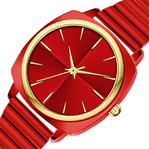 34MM Women Watch Square Watch Metal Bracelet Watch Easy to Read Waterproof Watch in Saudi Arabia