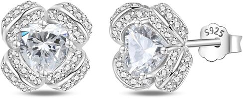 Sterling Silver Stud Earrings for Women, Hypoallergenic Flat Back Earrings Jewelry Gifts for Sensitive Ears in Kuwait