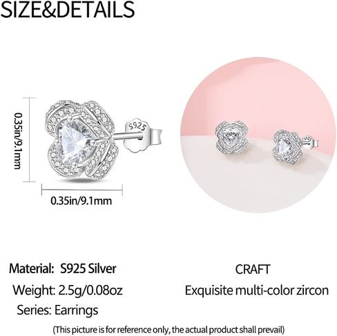 Sterling Silver Stud Earrings for Women, Hypoallergenic Flat Back Earrings Jewelry Gifts for Sensitive Ears in Kuwait